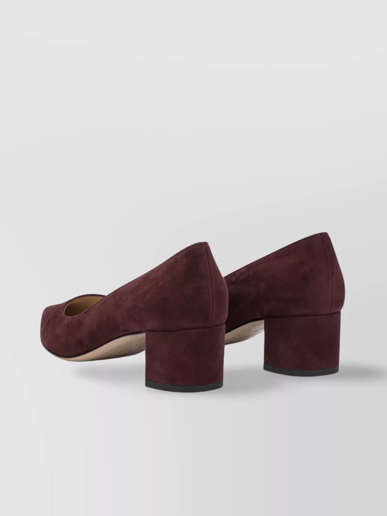 Gianvito Rossi Pointed Toe Block Heel Suede Pumps