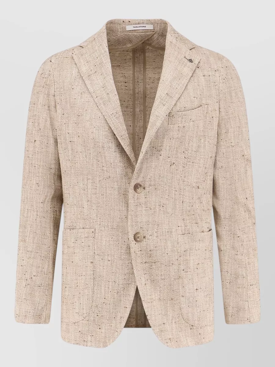 Tagliatore silk cotton hemp single-breasted blazer