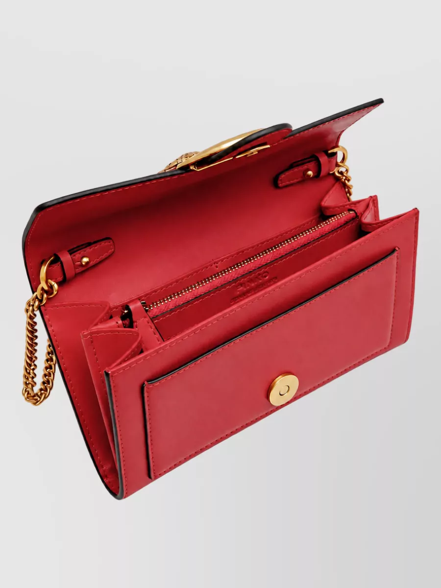 Pinko Love Bag One Leather Clutch Bag