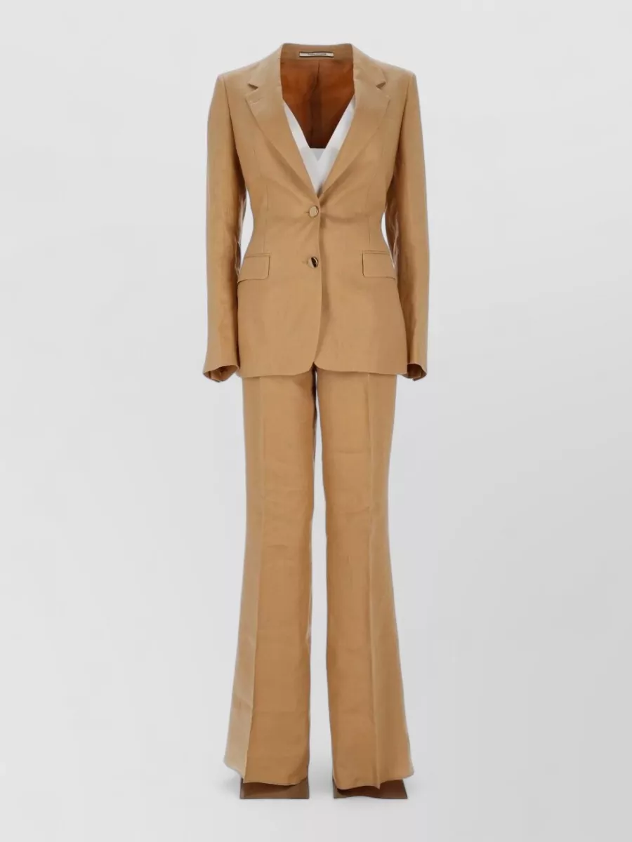 Tagliatore linen flared trousers