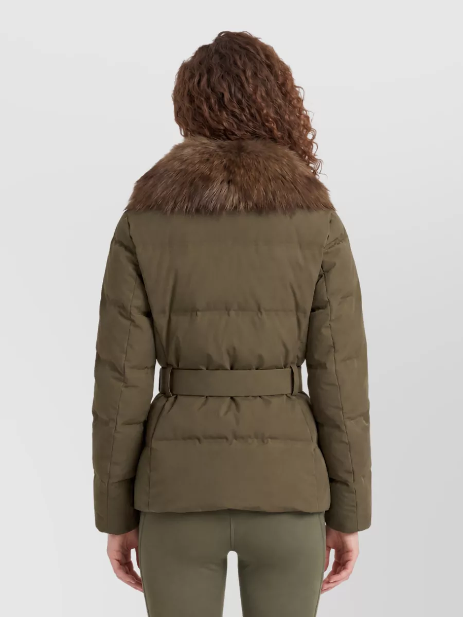Moncler Grenoble Down Belted Short Parka Coat