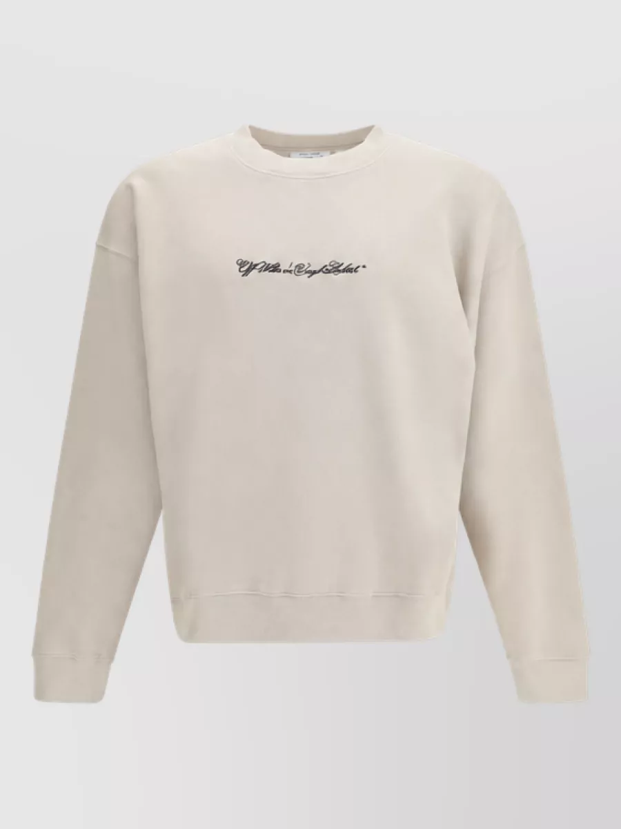 Off-White cotton crewneck sweatshirt