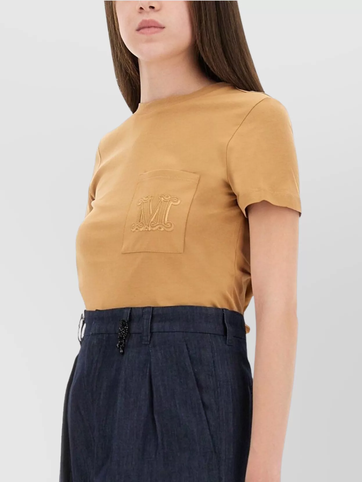 Max Mara Regular Fit T-Shirt Embroidered Pocket