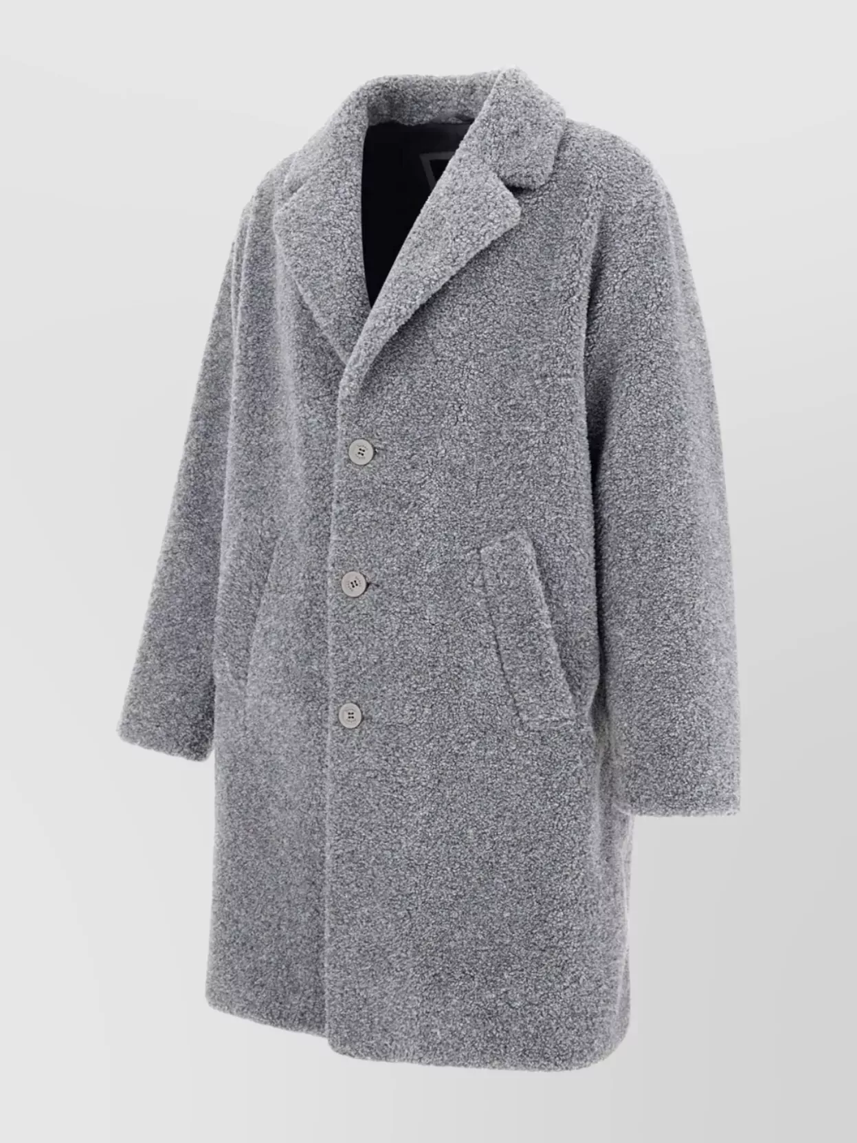 Herno Textured Mohair Wool Single Breasted Coat