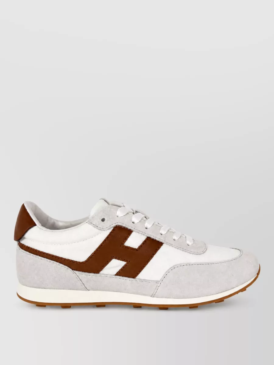 Hogan Leather Paneled Lace-Up Shoes