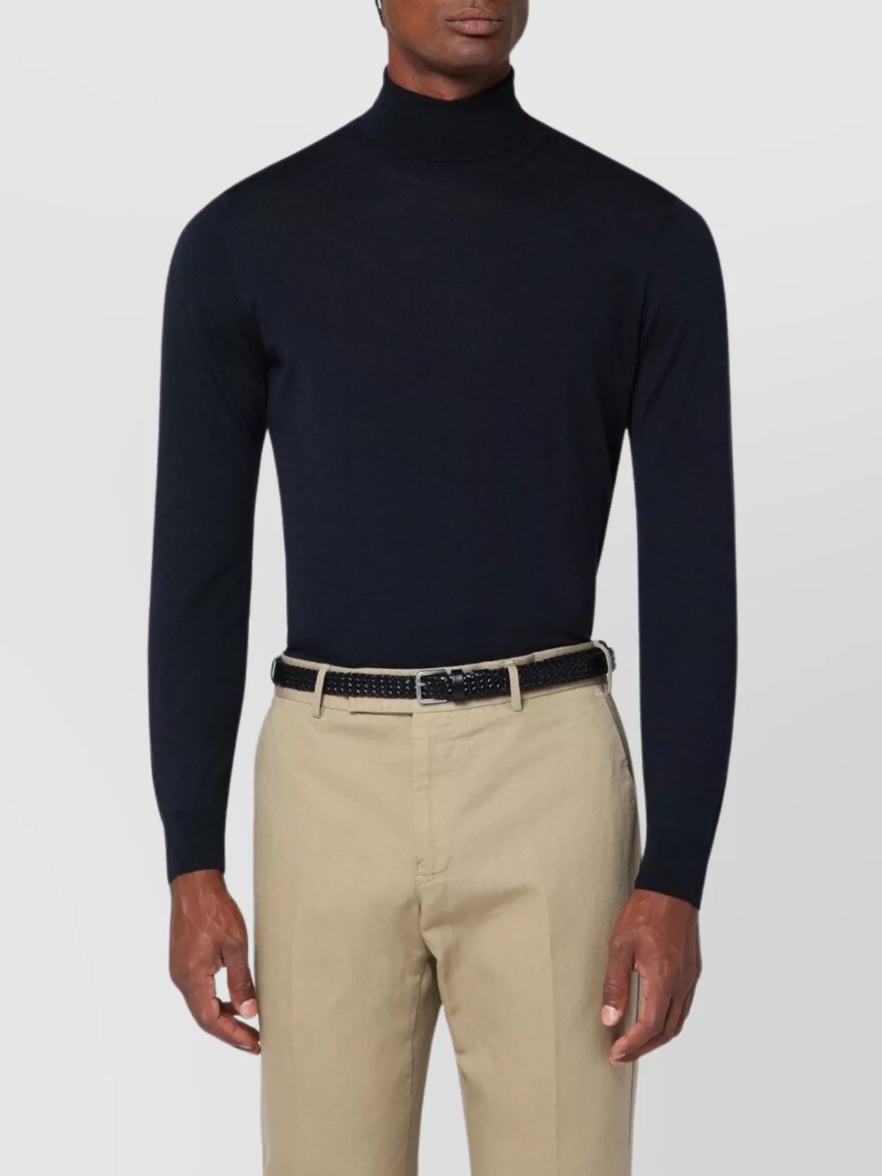 Drumohr Turtleneck Wool Sweater Long Sleeves In Black