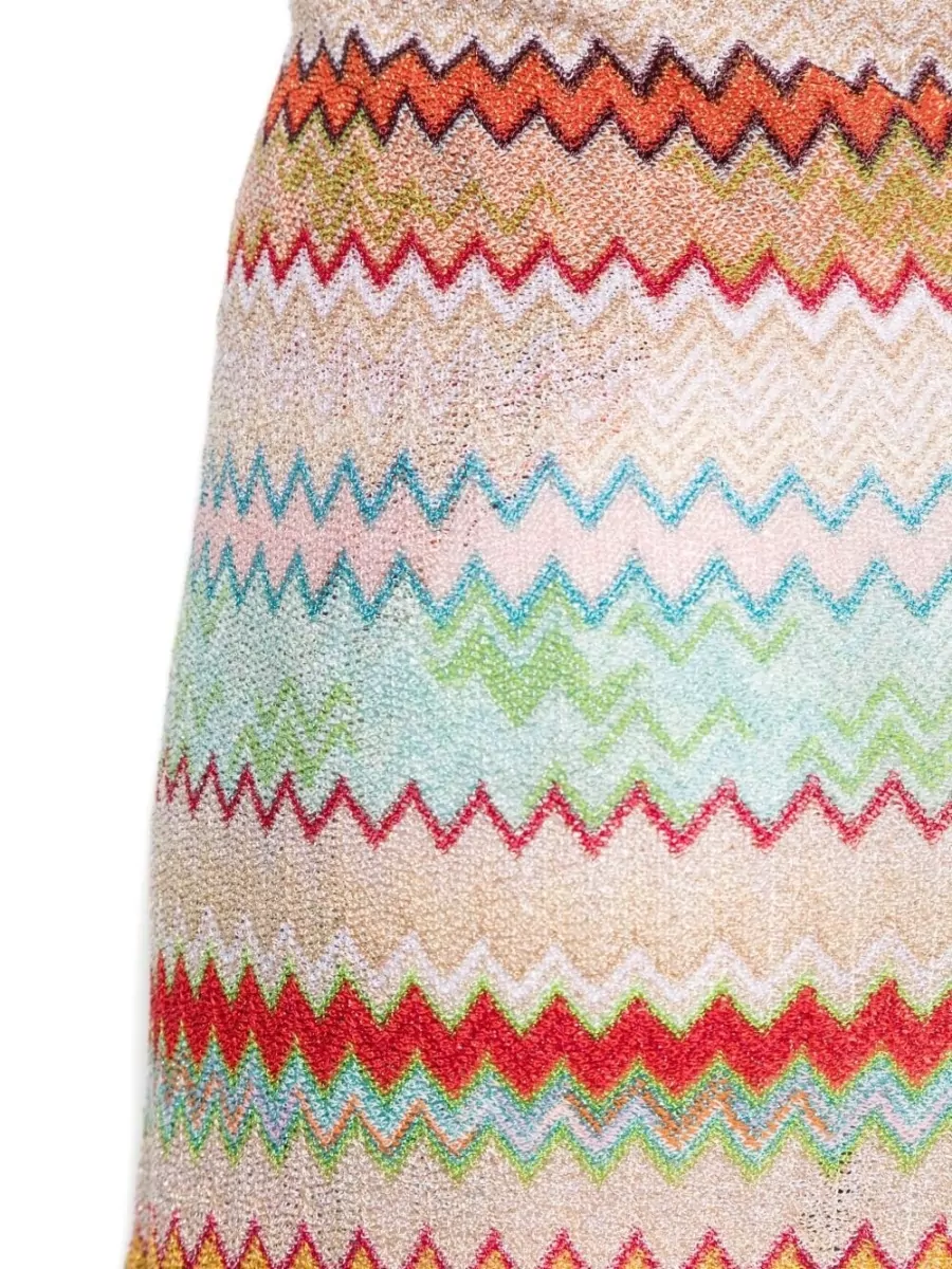 Missoni Zigzag Knit Asymmetric Wrap Skirt