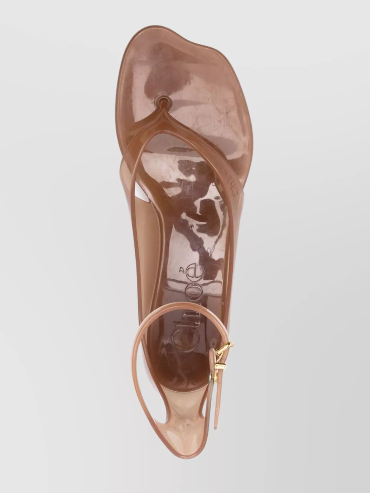 Shop Chloé Jelly Thong Sandals Sculpted Heel