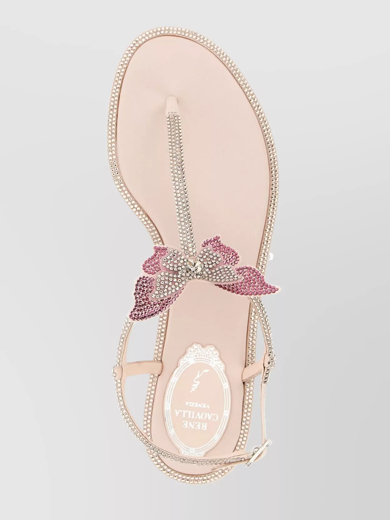Rene Caovilla Butterfly Embellished Flat Sole Sandals