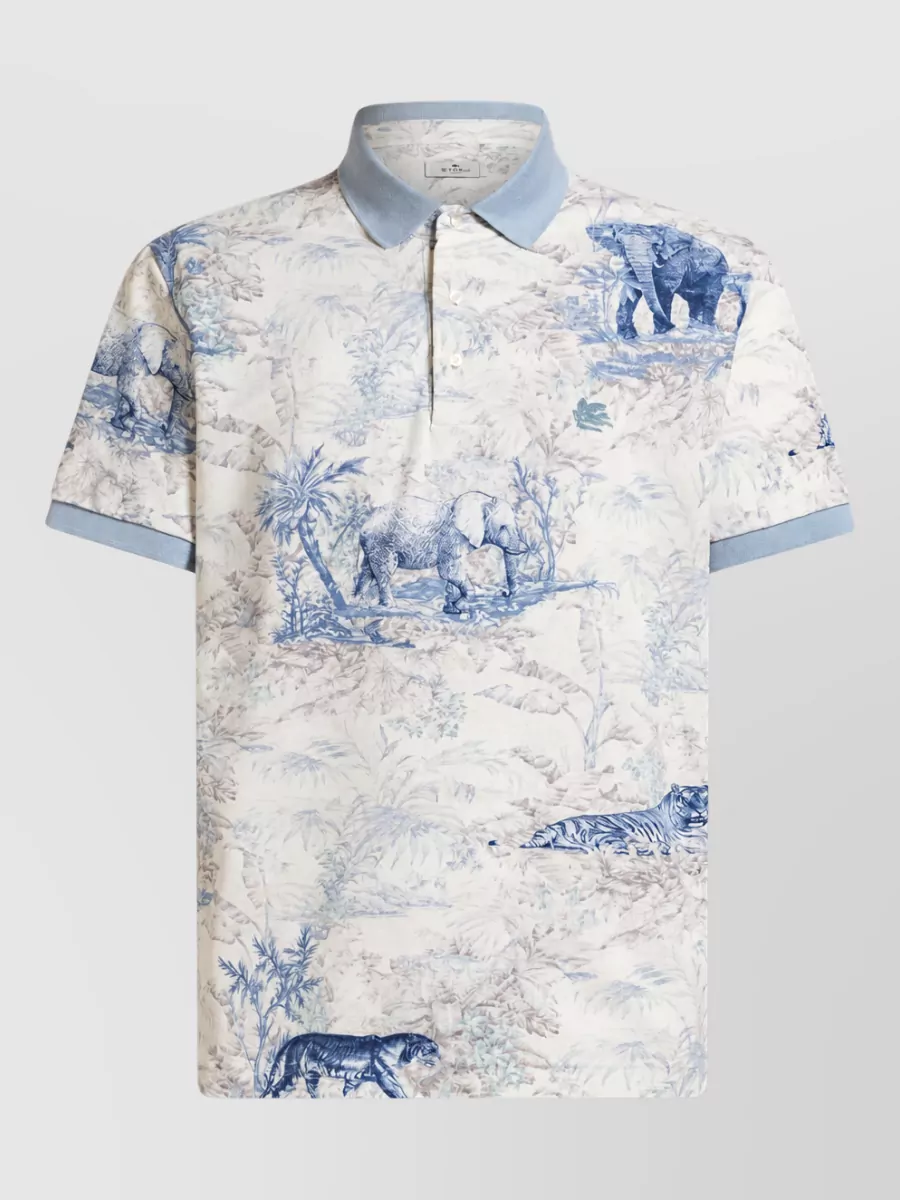 Etro printed polo shirt
