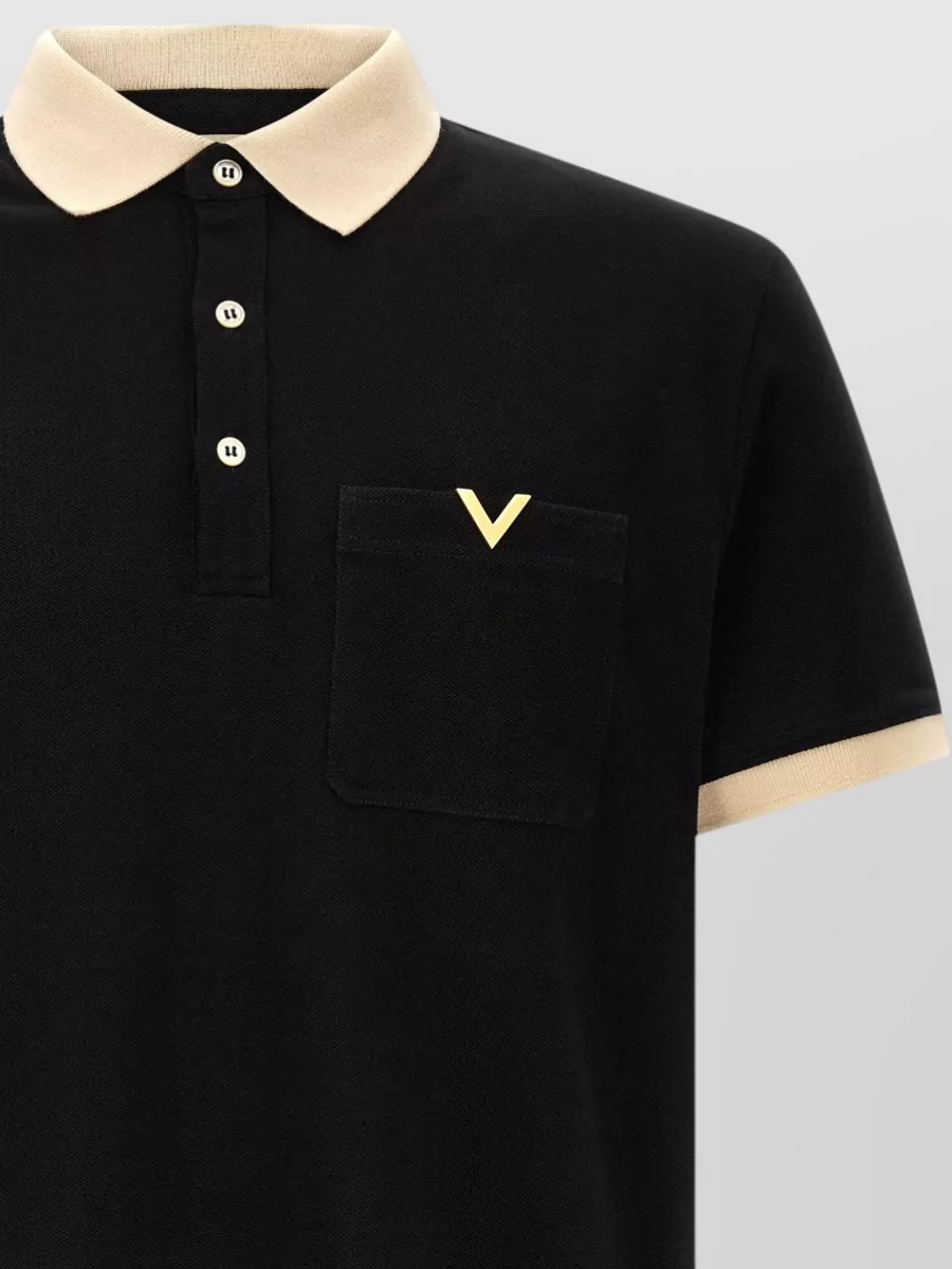 Valentino Garavani Cotton Piqué Short-Sleeve Polo Shirt