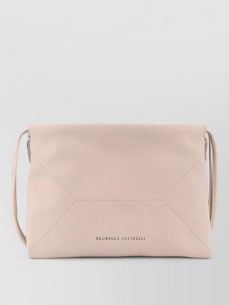 Brunello Cucinelli monili leather clutch bag