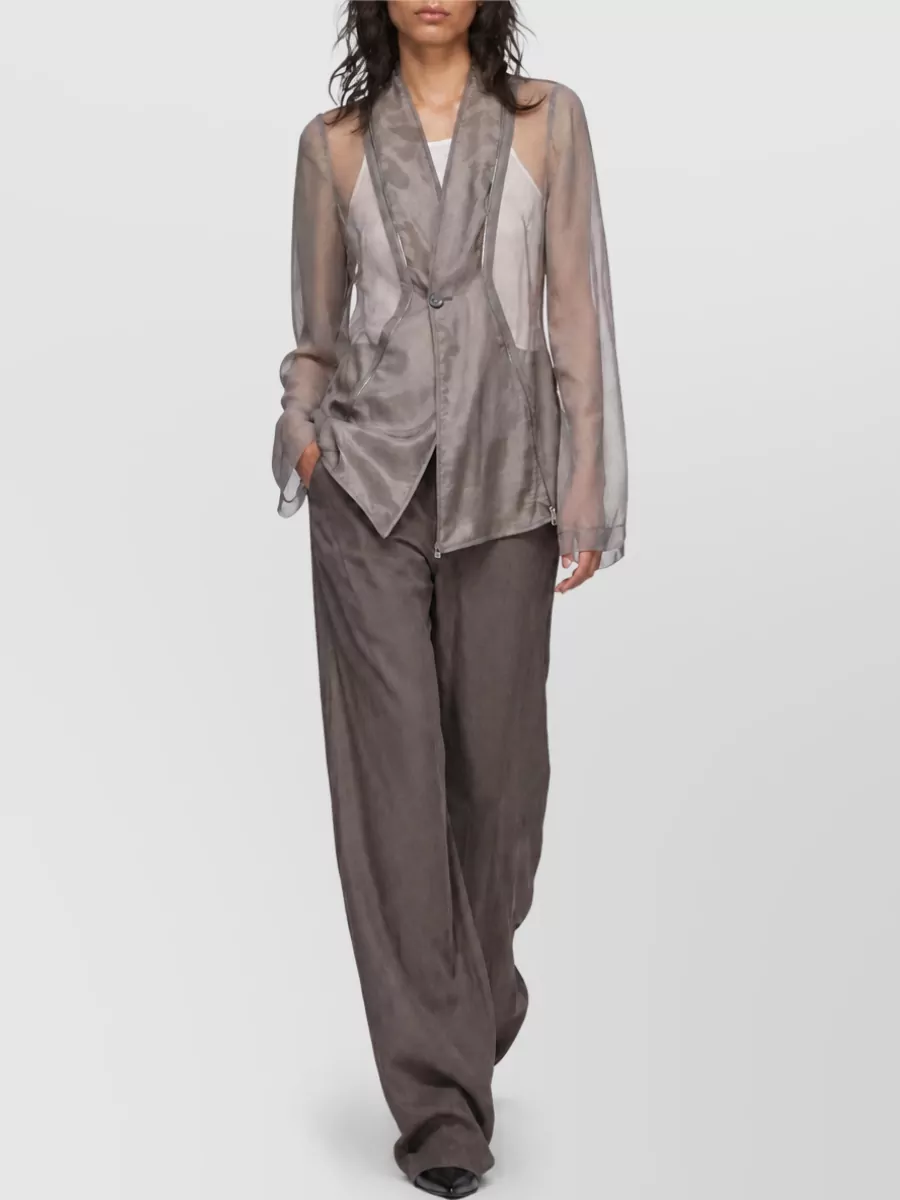 Rick Owens Single Breasted Jacket Asymmetric Layered Tailoring