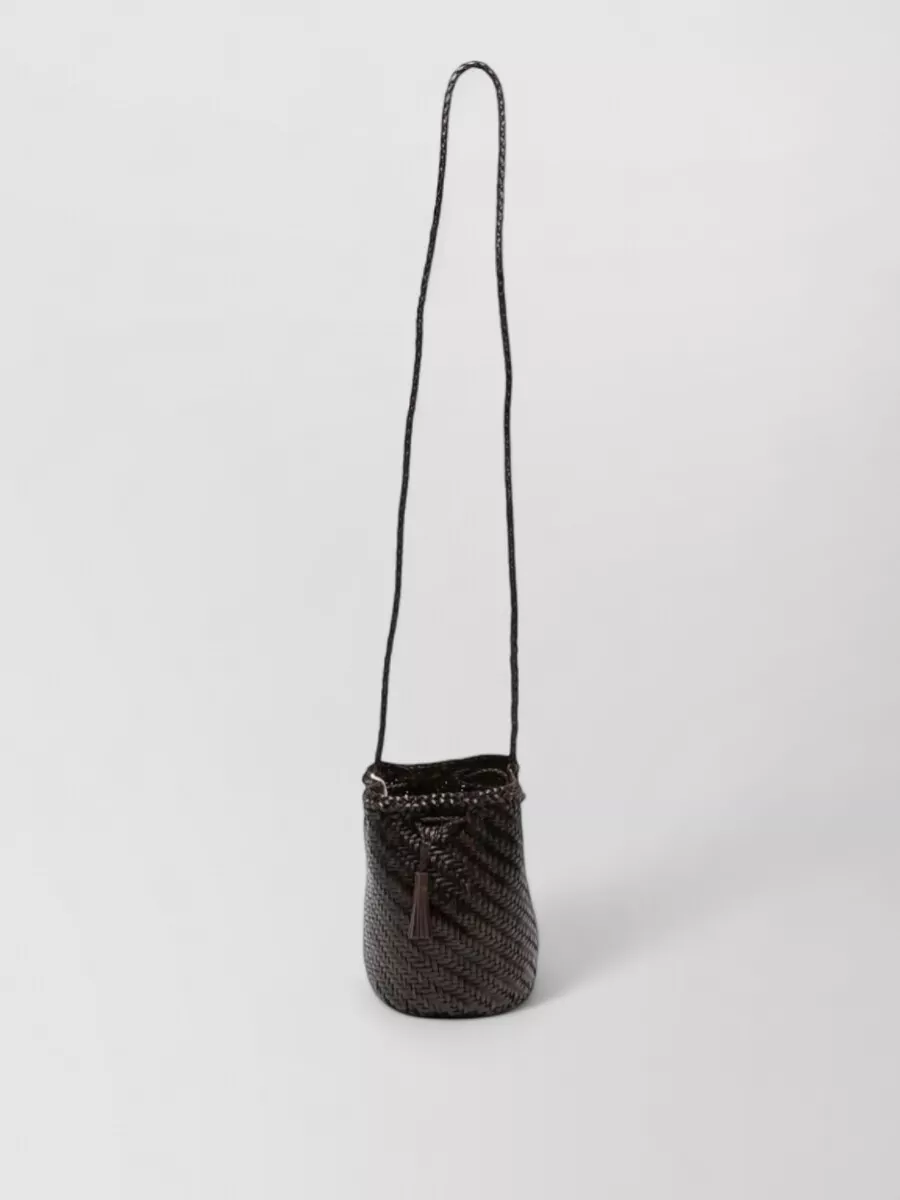 Dragon Diffusion Pompom Double Jump Leather Cross-Body Bag