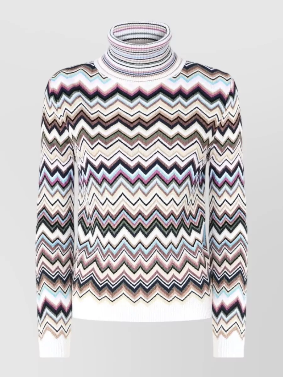 Missoni wool zigzag turtleneck sweater