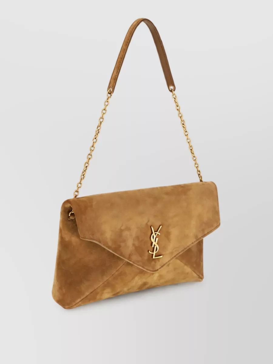 Saint Laurent na suede leather clutch bag