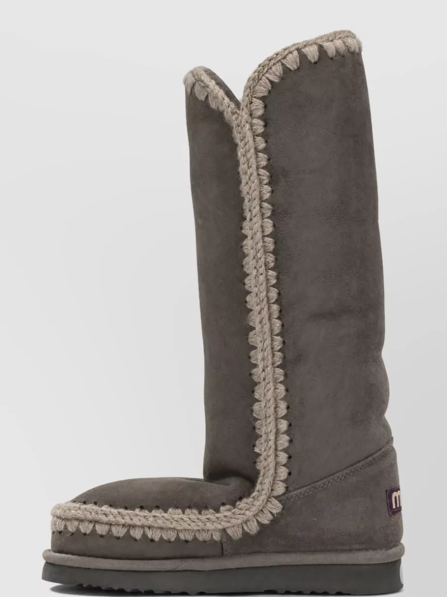 Mou Sheepskin Leather Slippers