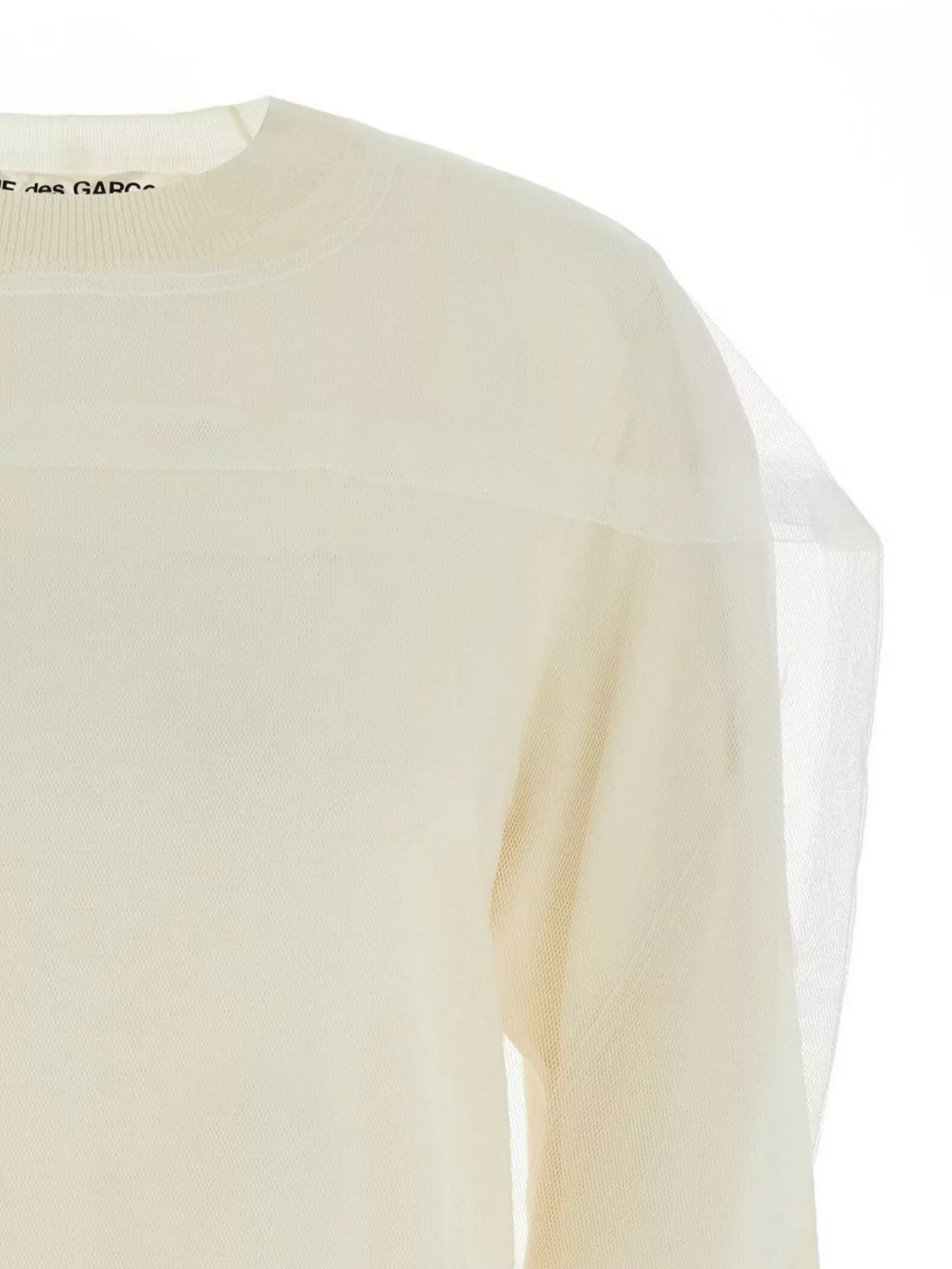 Shop Comme Des Garçons Sheer Overlay Mesh Pullover