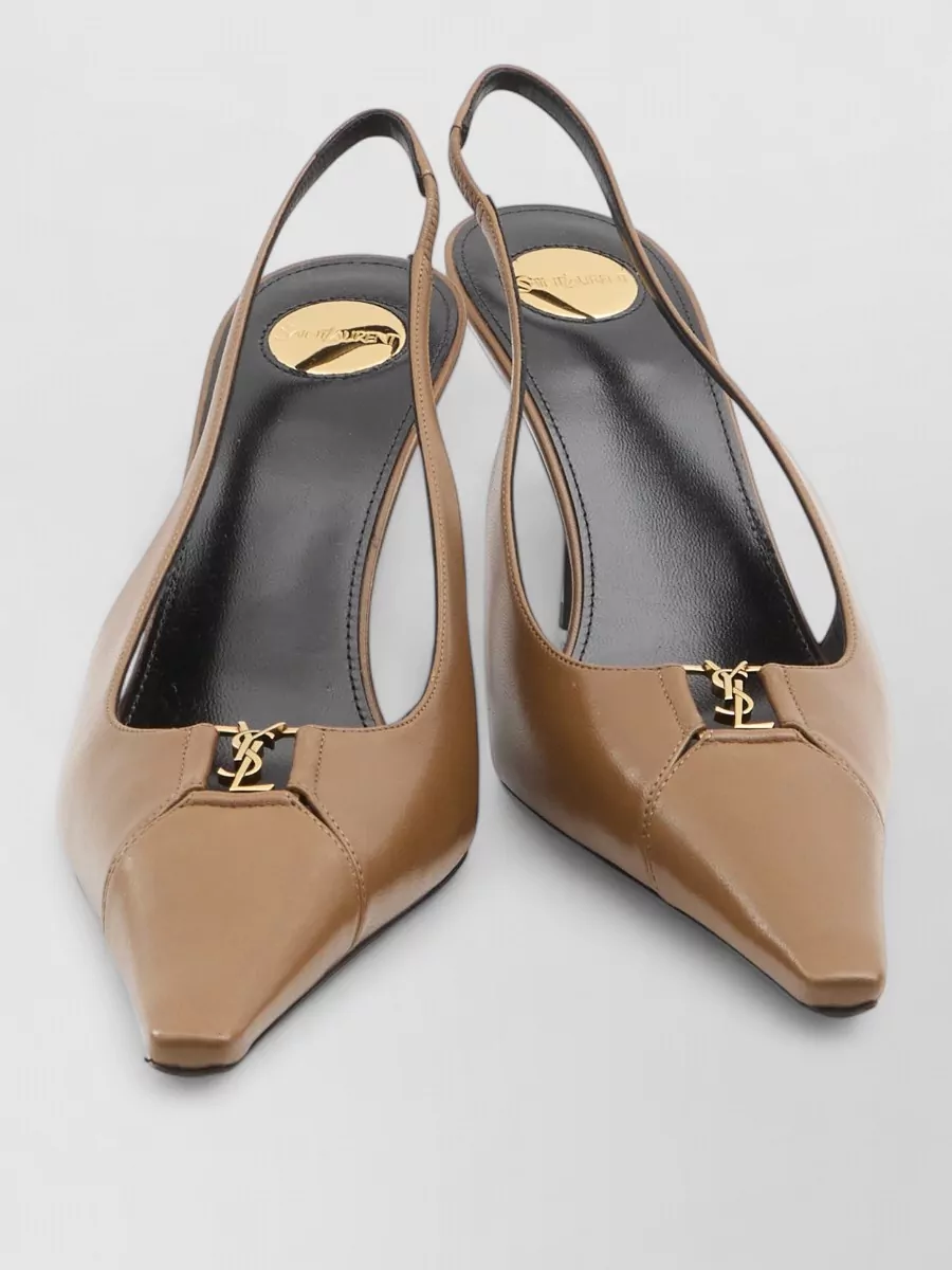 Saint Laurent Leather Cutout Pumps