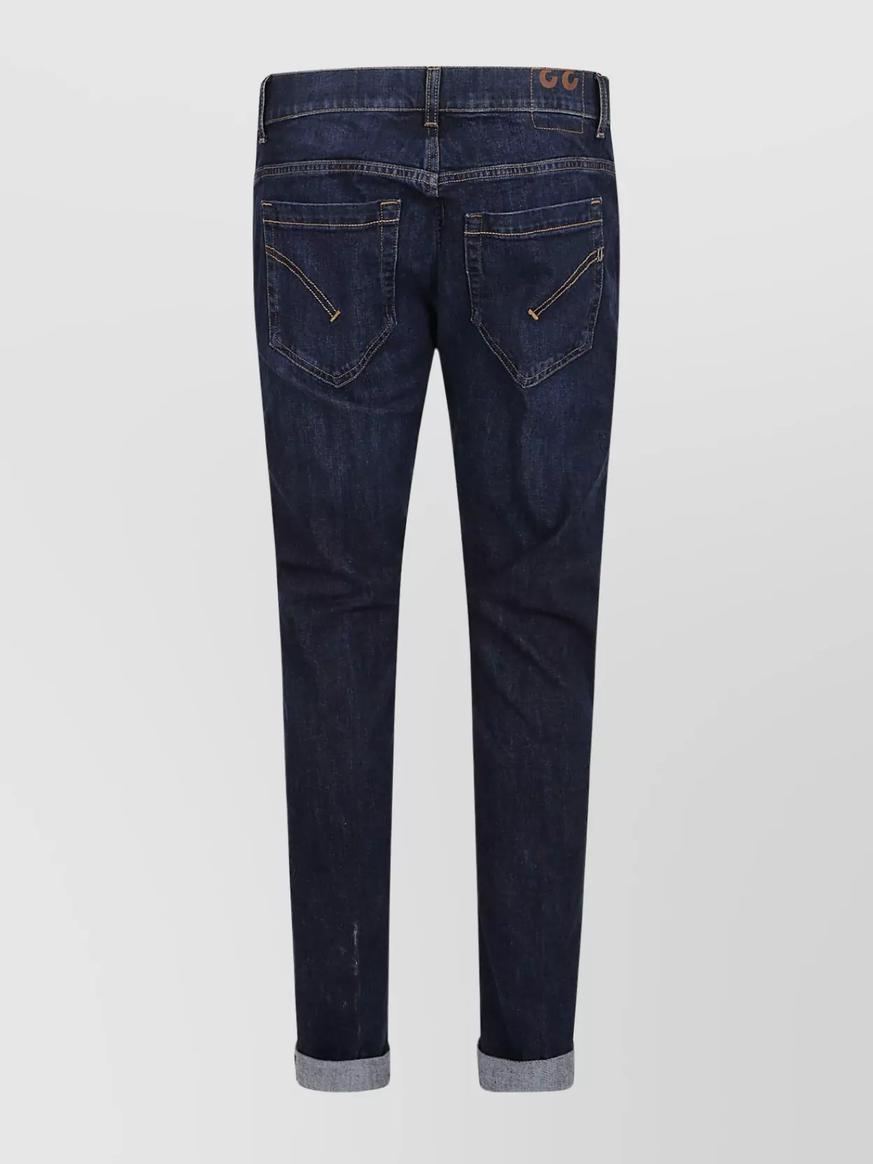 Dondup Rolled Cuffs Five-pocket Trousers With Contrast Stitching