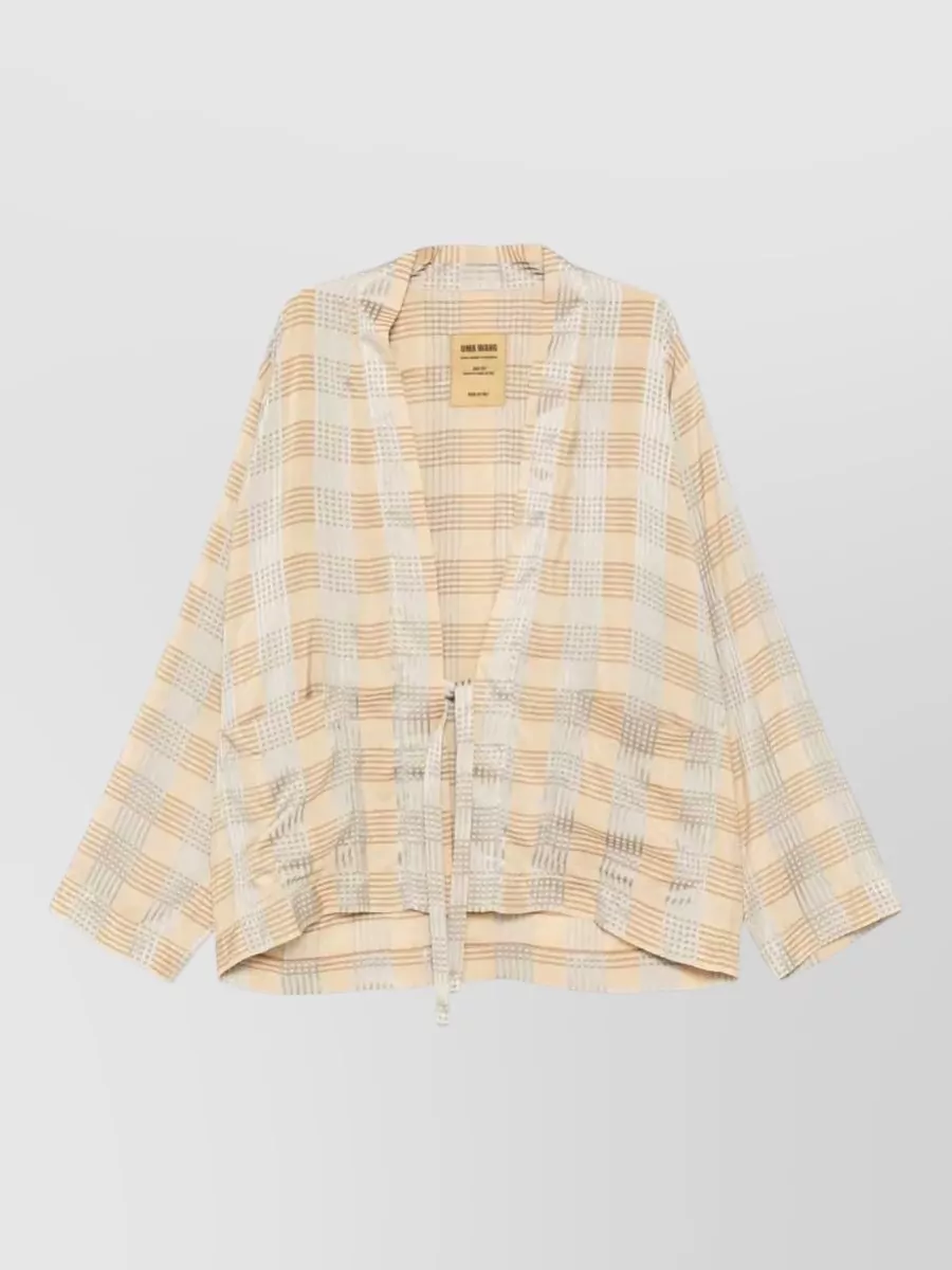 Uma Wang plaid single-breasted coat