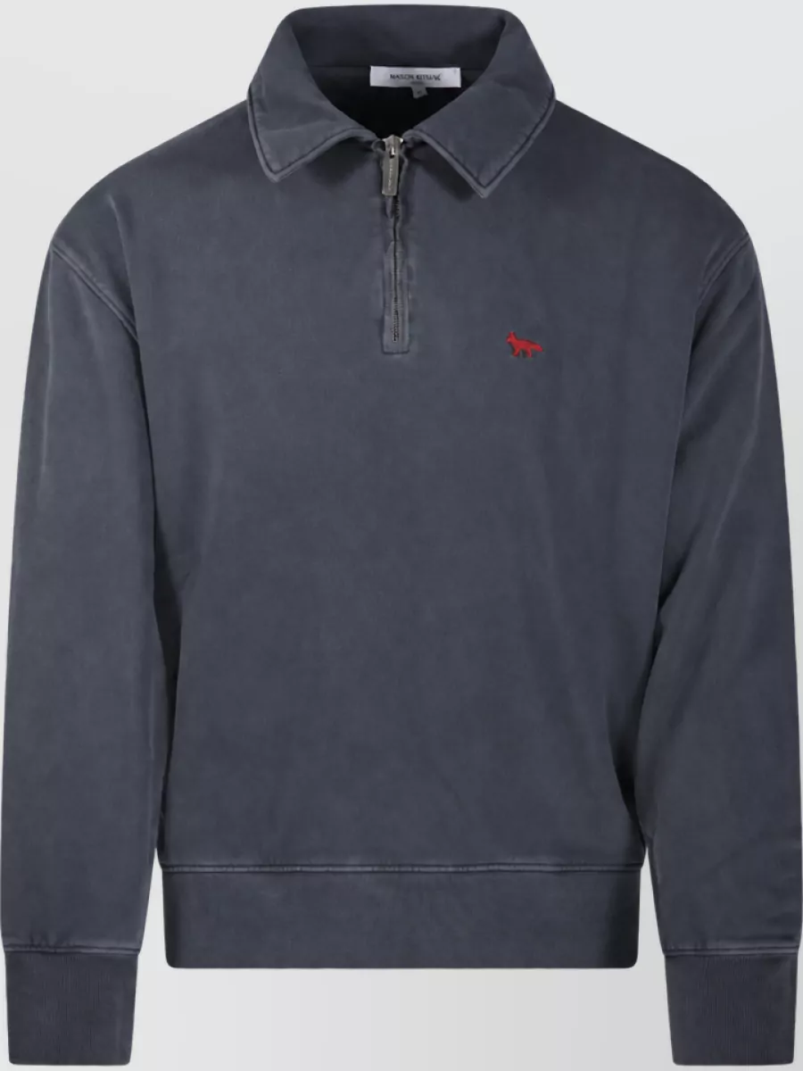 Maison Kitsuné Organic Cotton Polo Sweatshirt