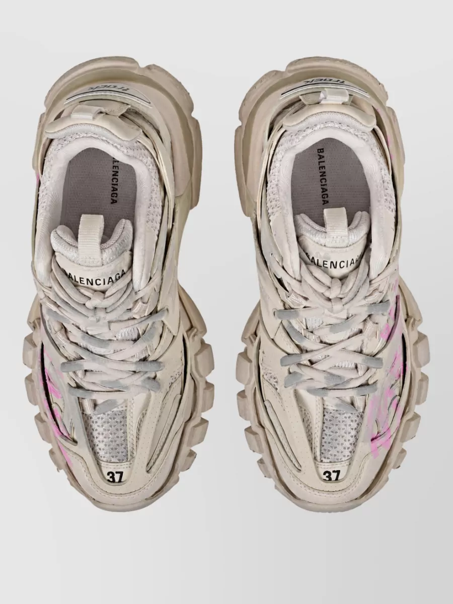 Balenciaga Track Signature Mesh Contrast Detail Sneaker