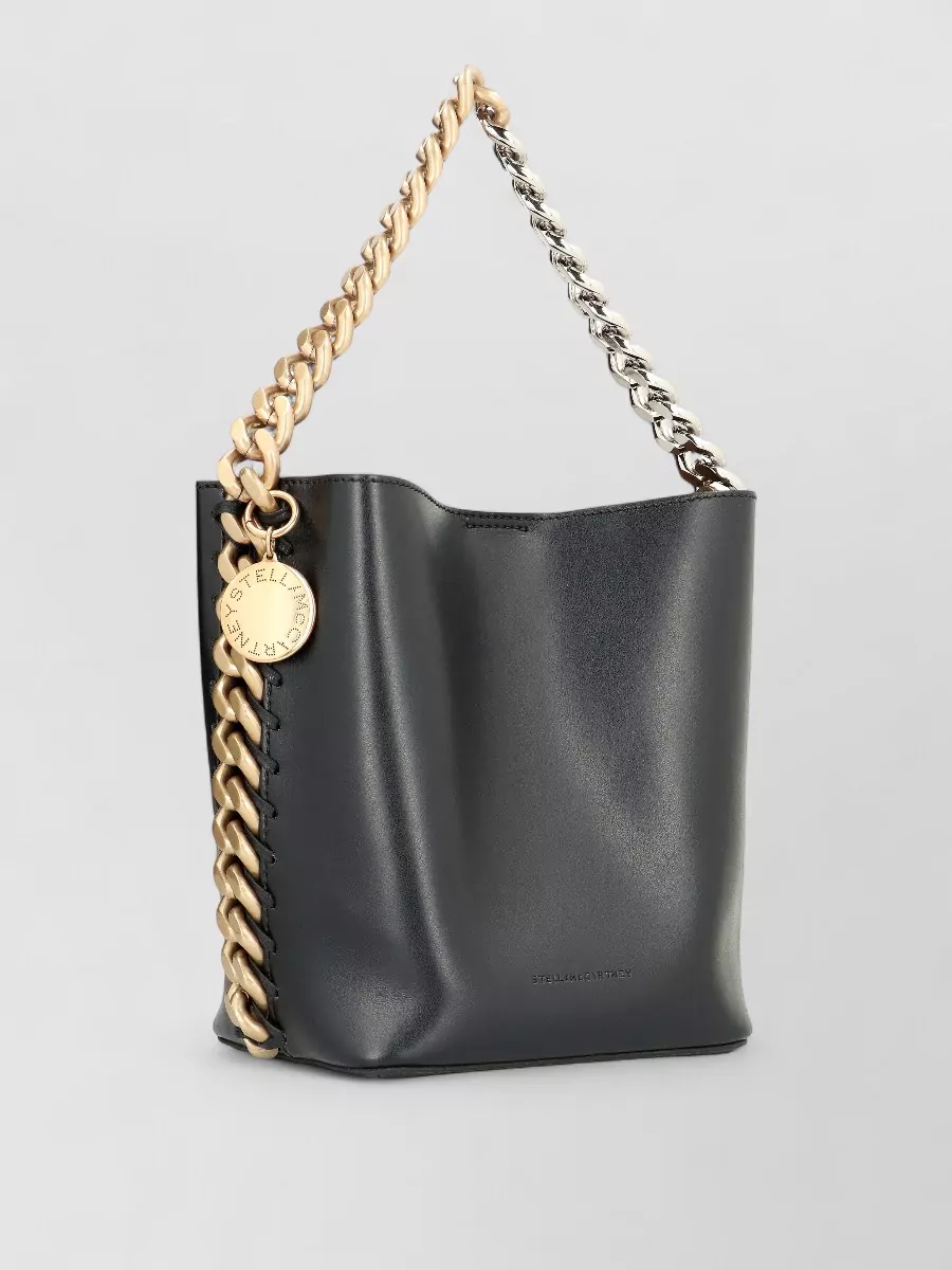 Stella Mccartney Frayme Vegan Bucket Bag Chain Strap