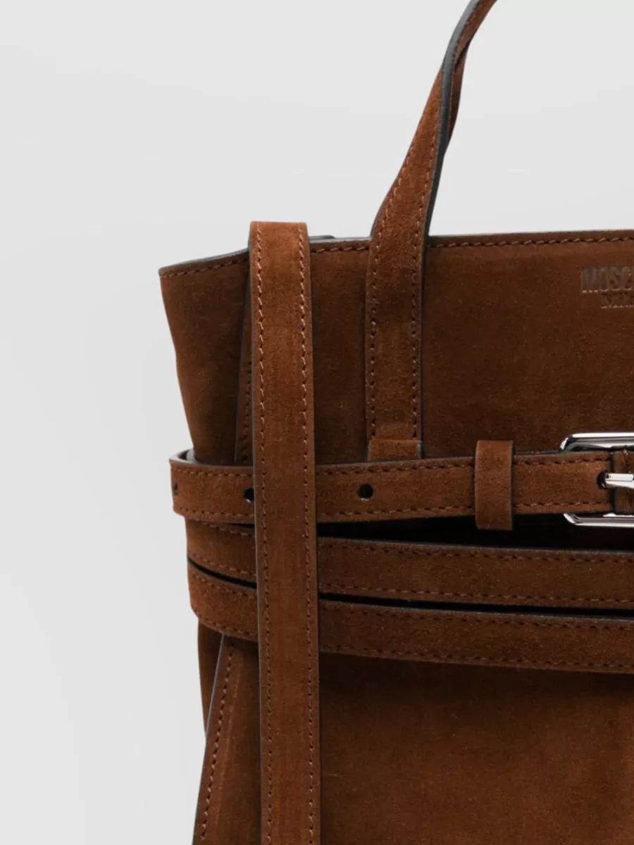 Moschino Suede Leather Tote Bag