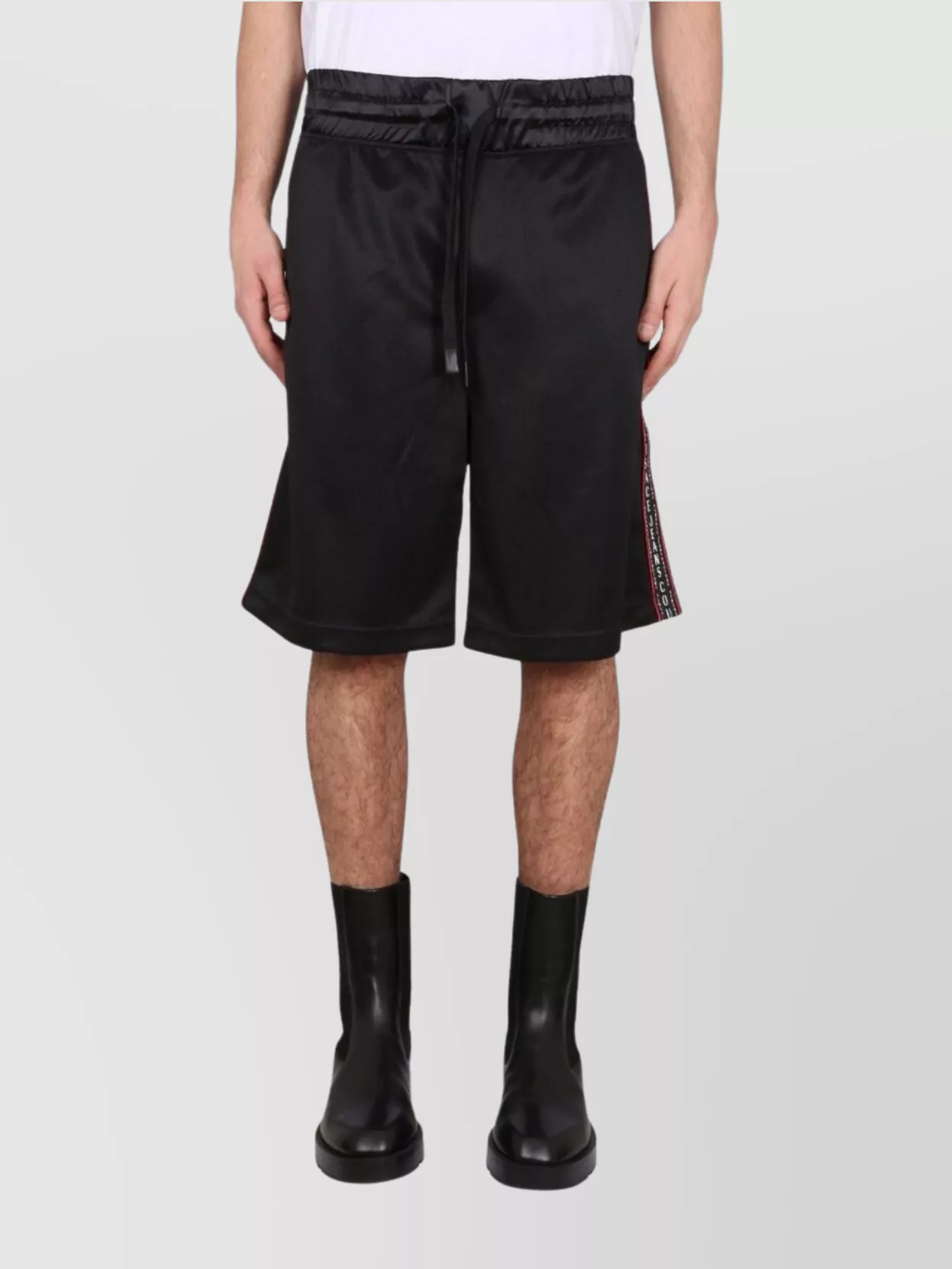 Shop Versace Jeans Couture Logo Band Elastic Waistband Shorts
