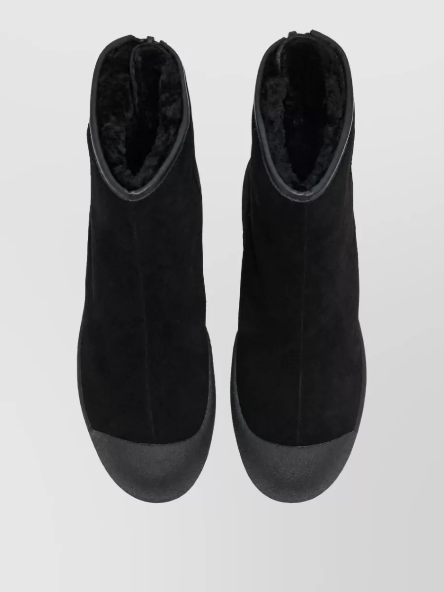 Bally Leather Platform Ankle Boots