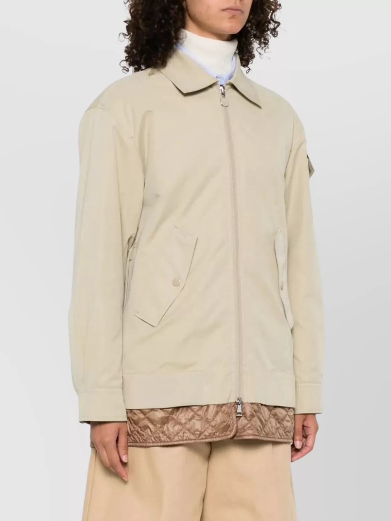 Moncler Flap Pocket Long Sleeve Quilted Jacket