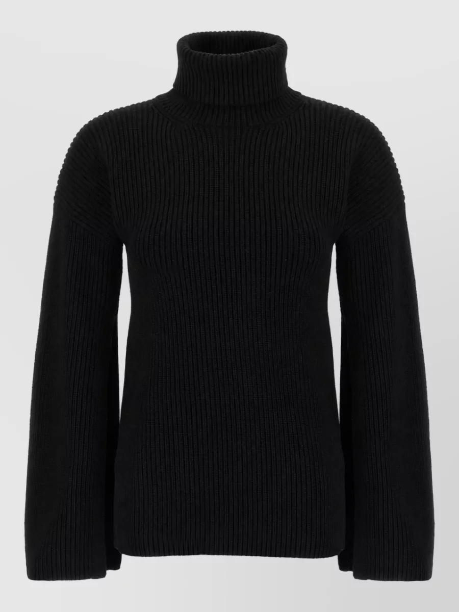 Totême Wool ribbed turtleneck sweater
