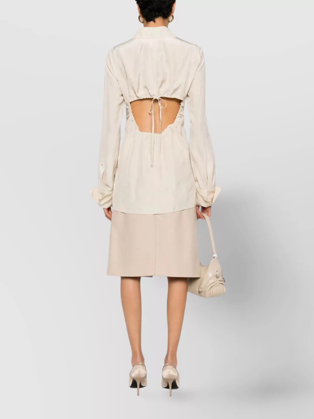 Sportmax Back Cutout Shirt With Adjustable Drawstring