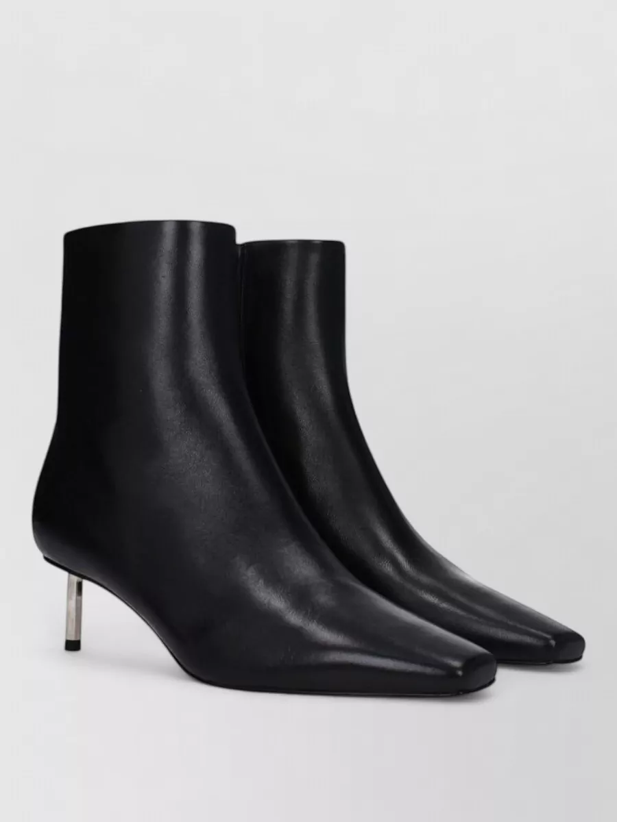 Off-White Leather Ankle Boots