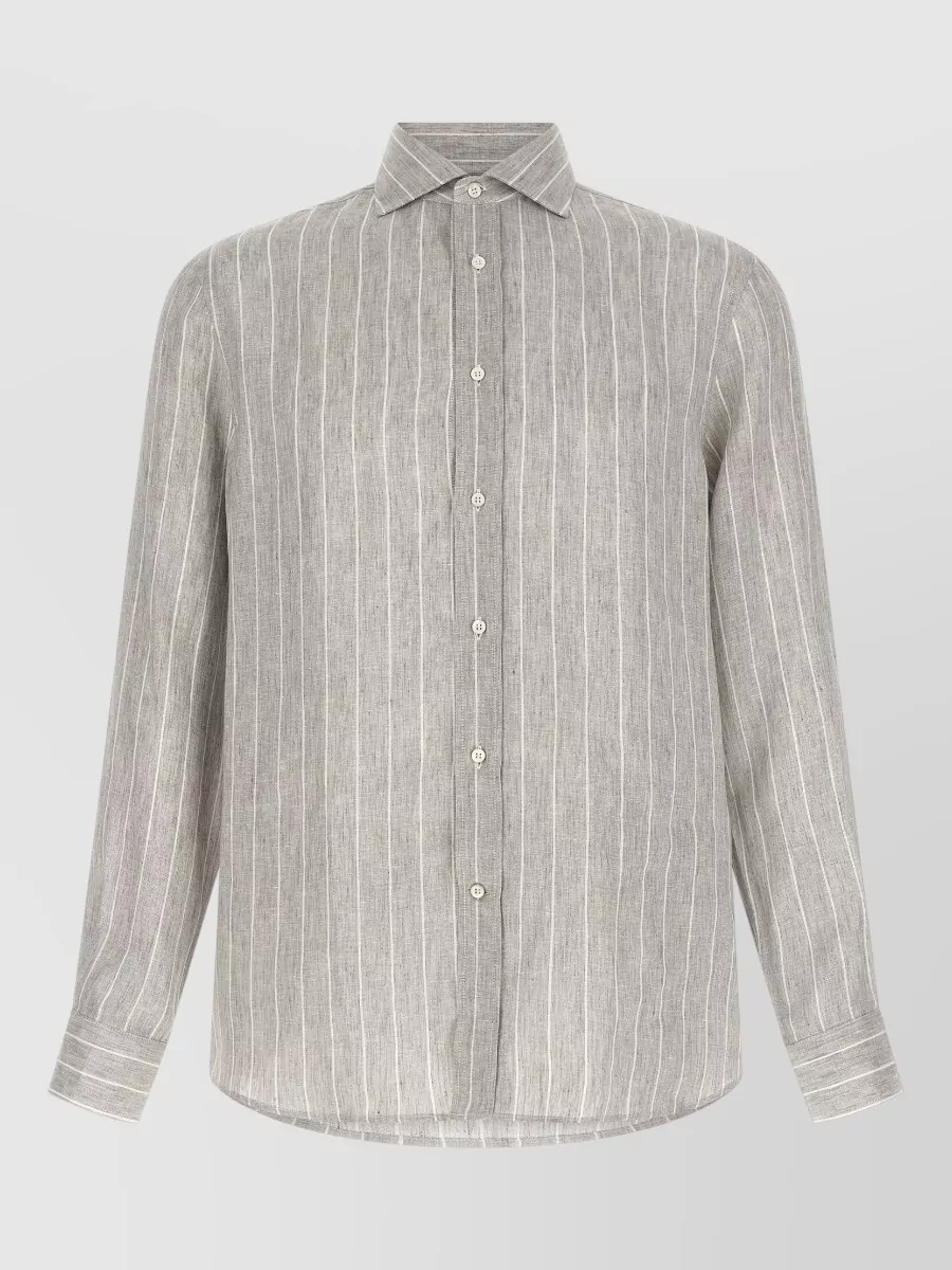 Brunello Cucinelli Pinstripe long-sleeve shirt