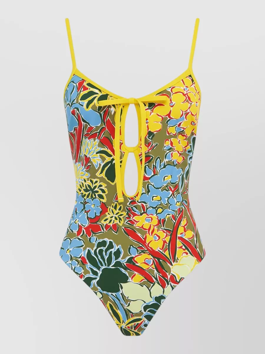 Alémais Printed adjustable-strap swimsuit