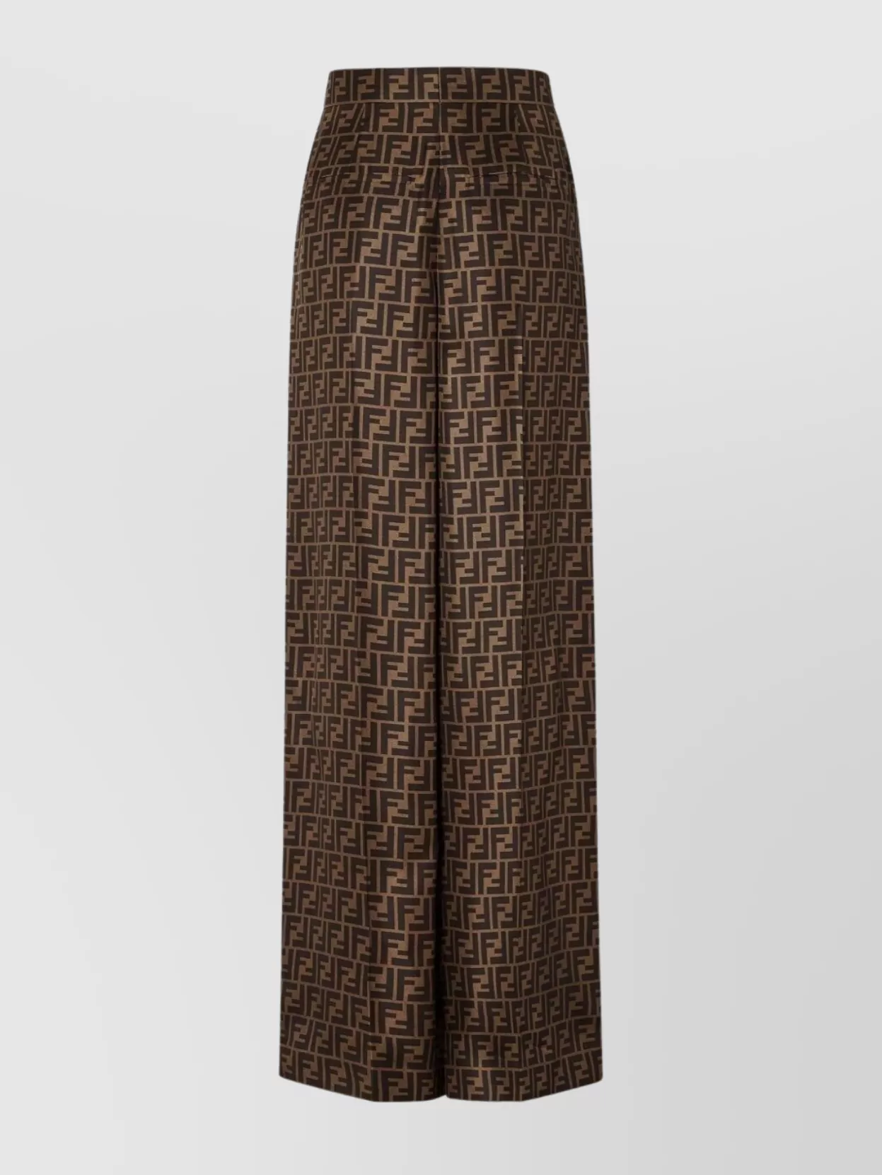 Fendi Silk High Waist Wide Leg Trousers