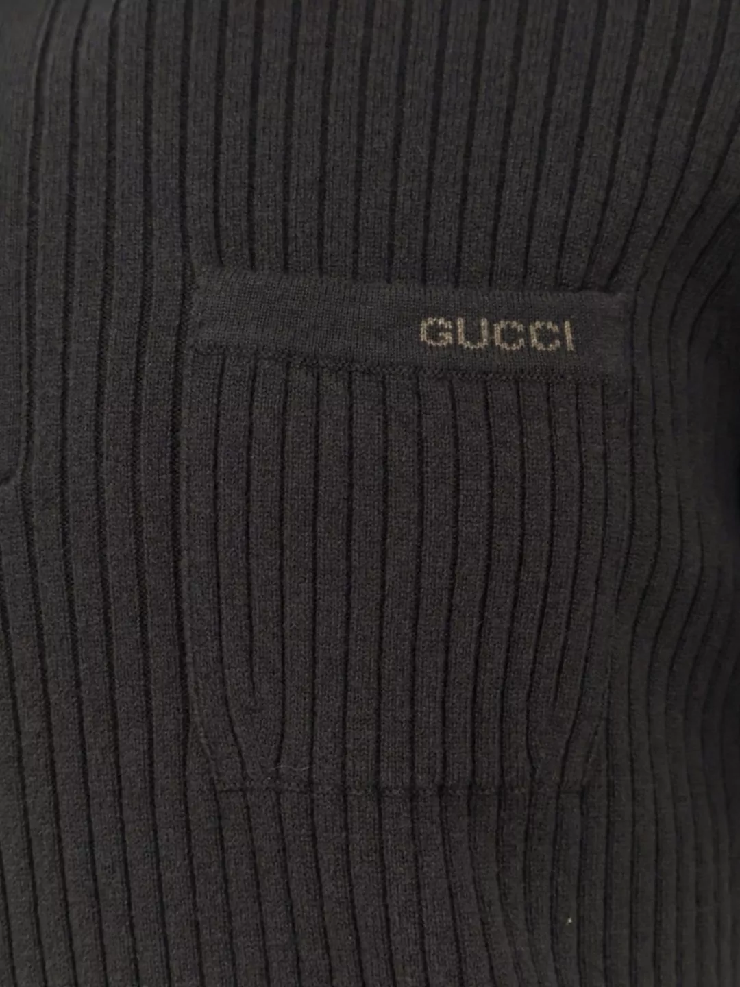 Gucci Short Sleeve Polo Shirt With Ribbed Texture