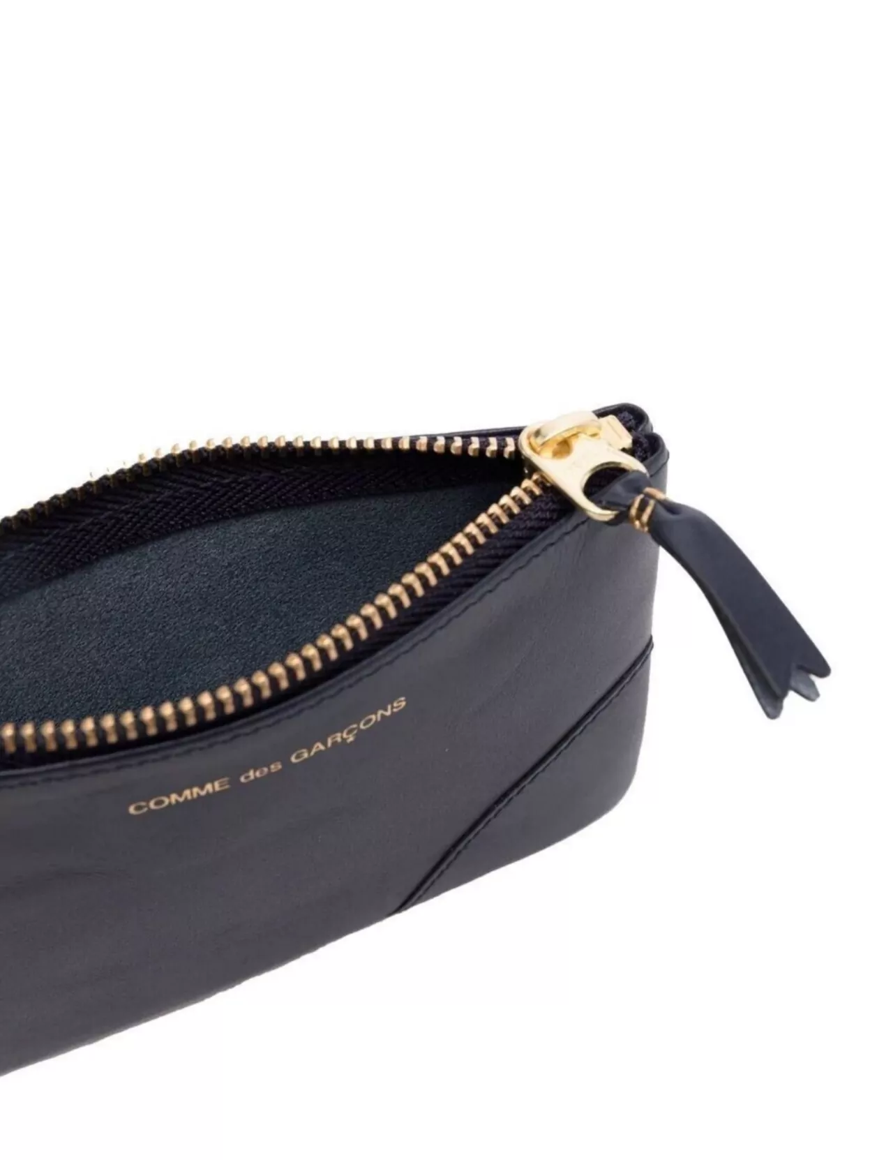 Comme Des Garçons Streamlined Line Wallet With Gold-Tone Hardware
