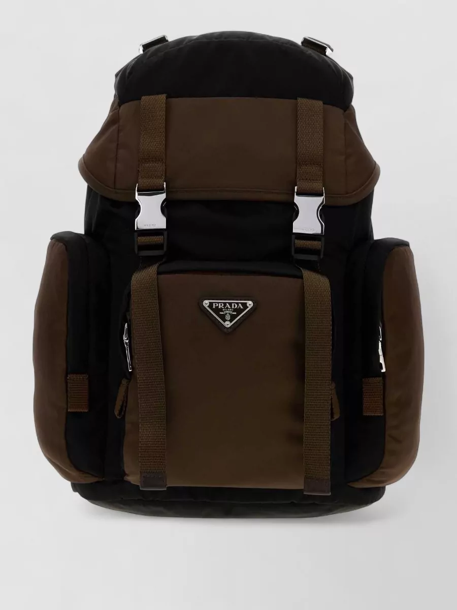 Prada two-tone recycled nylon backpack