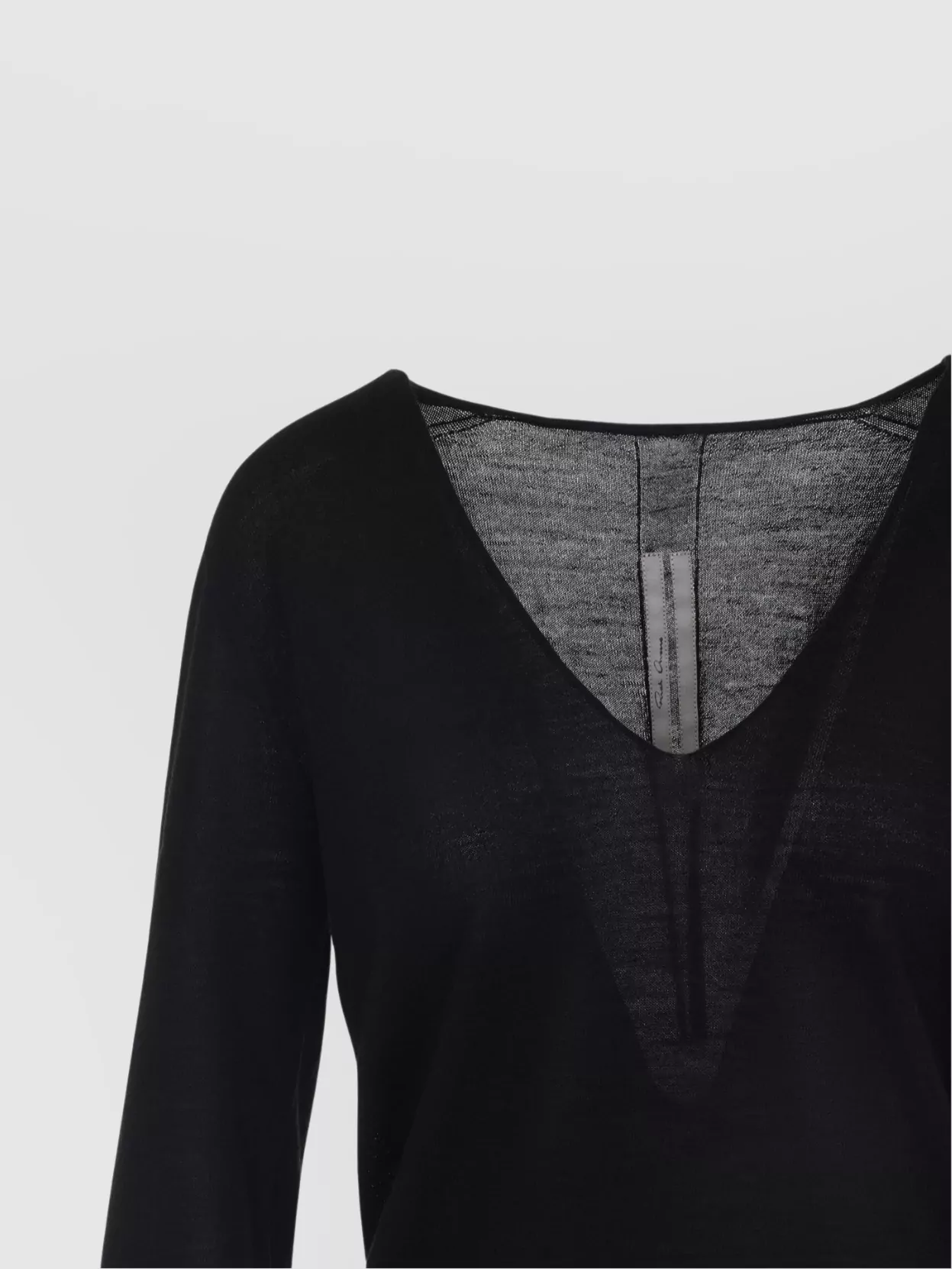 Rick Owens V Neck Wool Knit Pullover