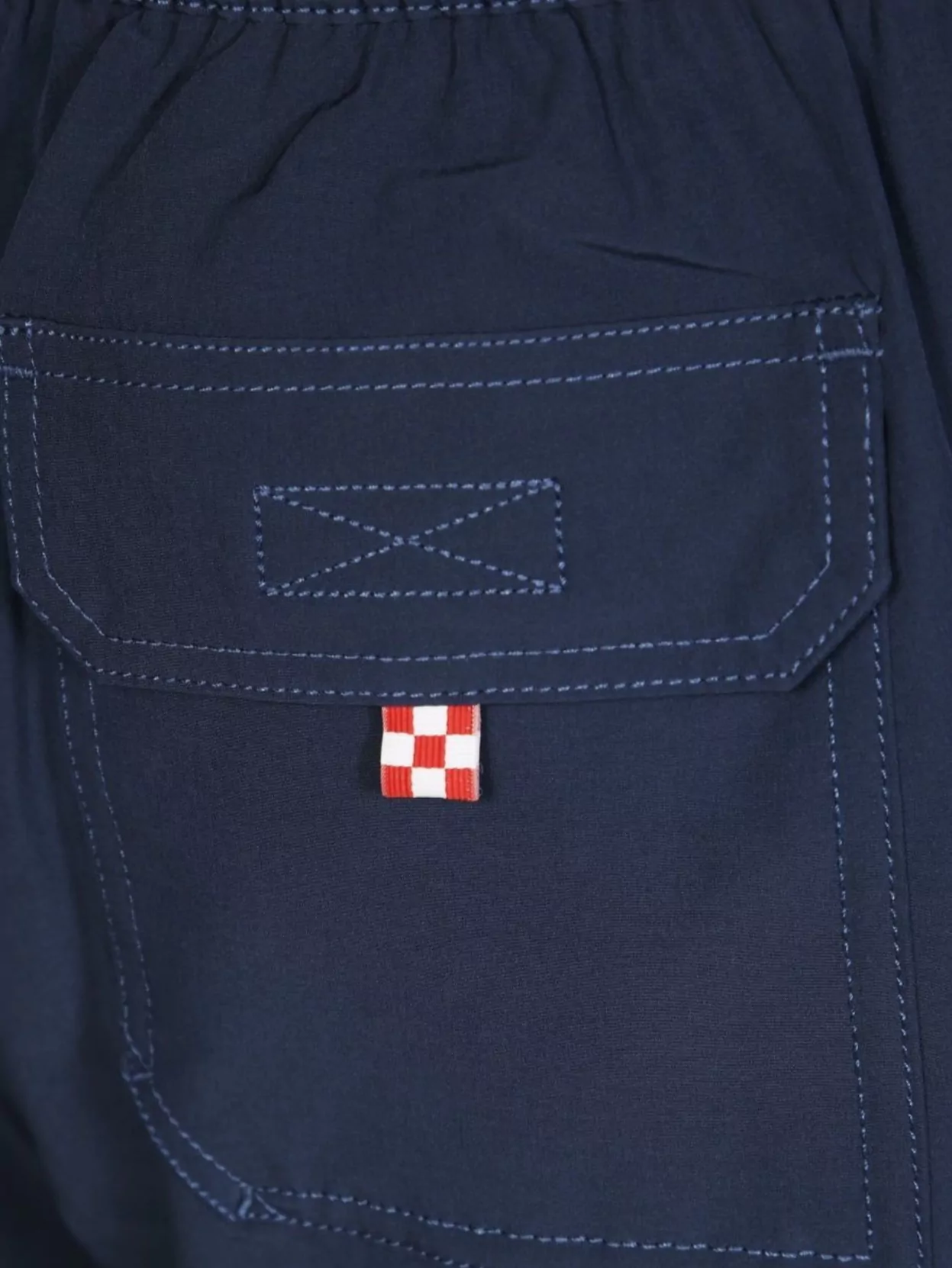 Mc2 Saint Barth Swim Trunks With Elastic Waistband And Eyelet Detailing In Blue