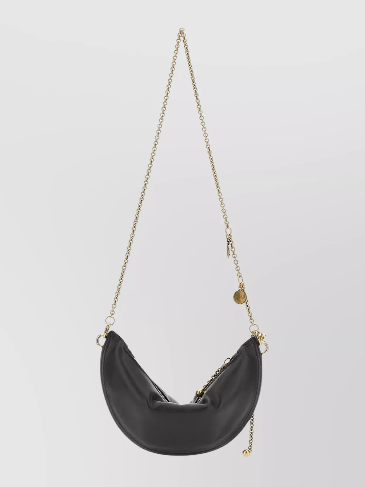 Chloé Crescent Leather Shoulder Bag And Charms