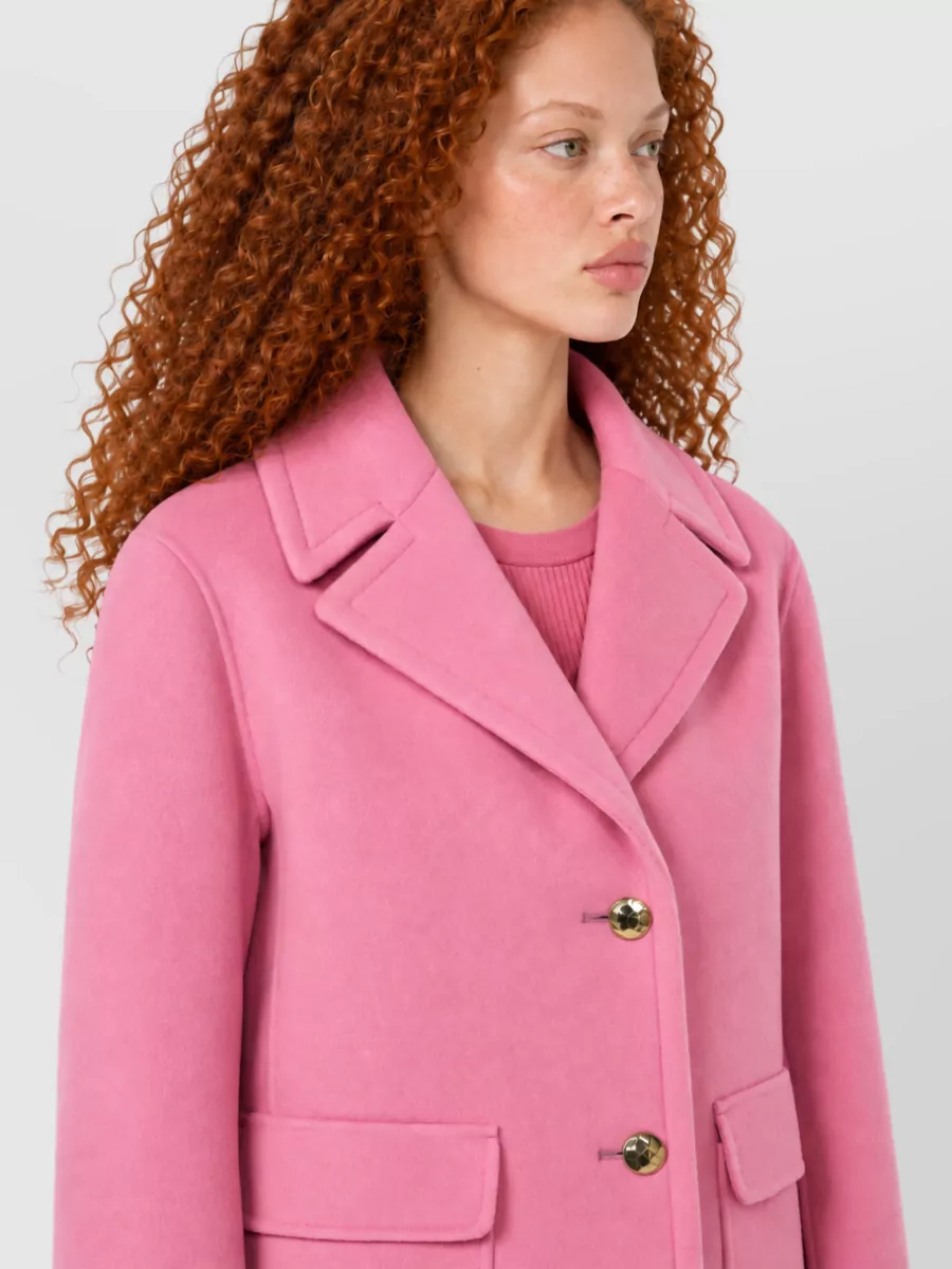 S Max Mara Virgin Wool Single Breasted Coat