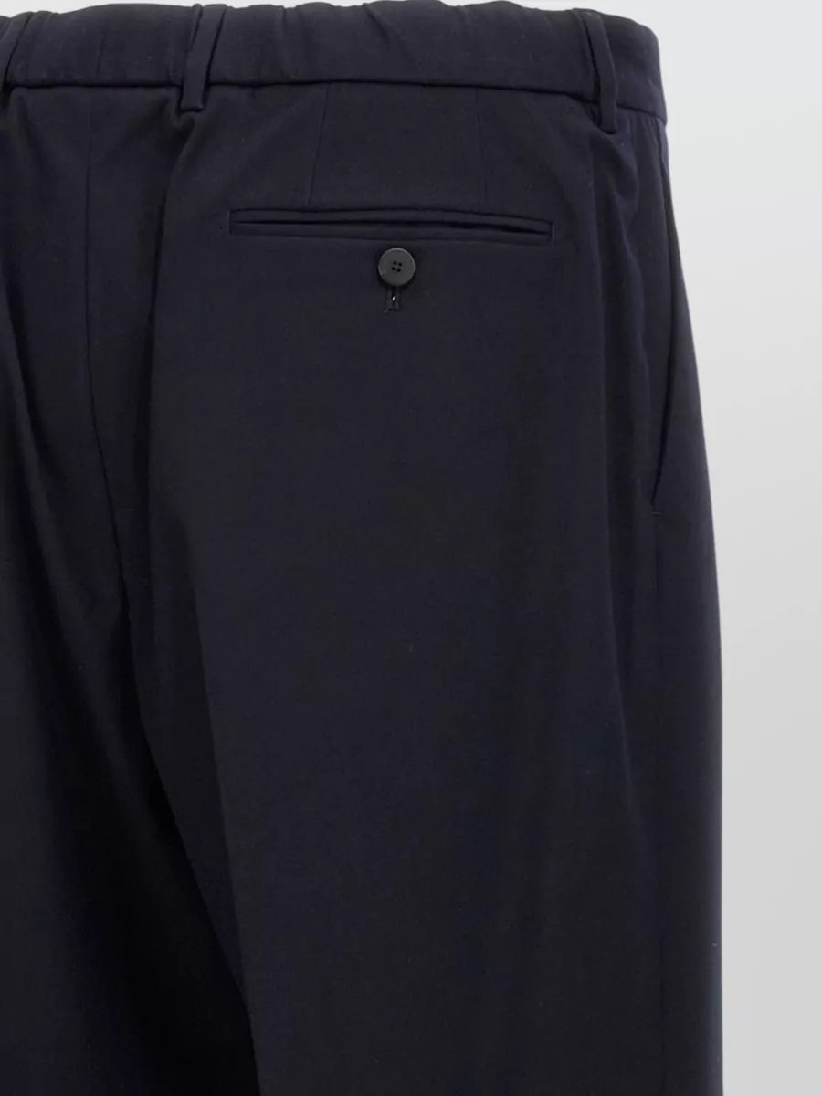 Cellar Door Cotton Blend Straight-Leg Trousers