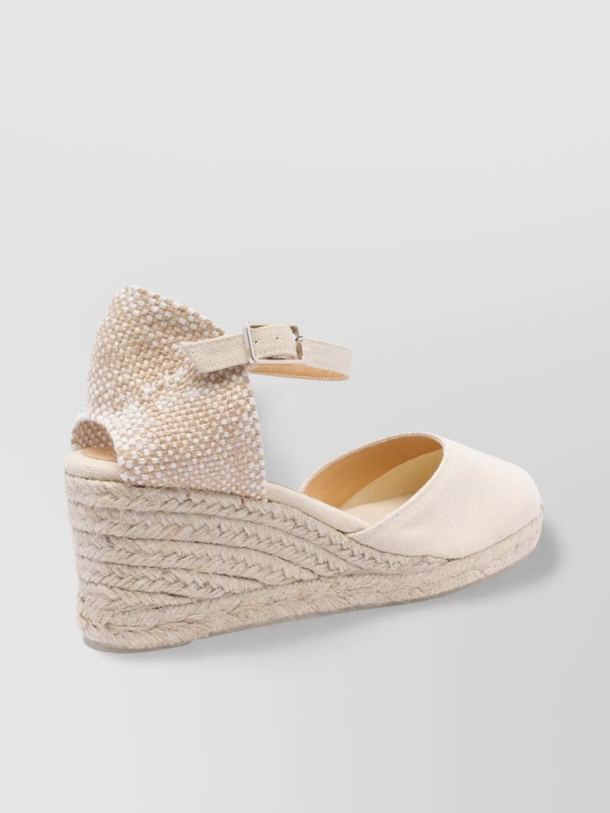 Castaner Fabric Ankle Strap Espadrille Wedges