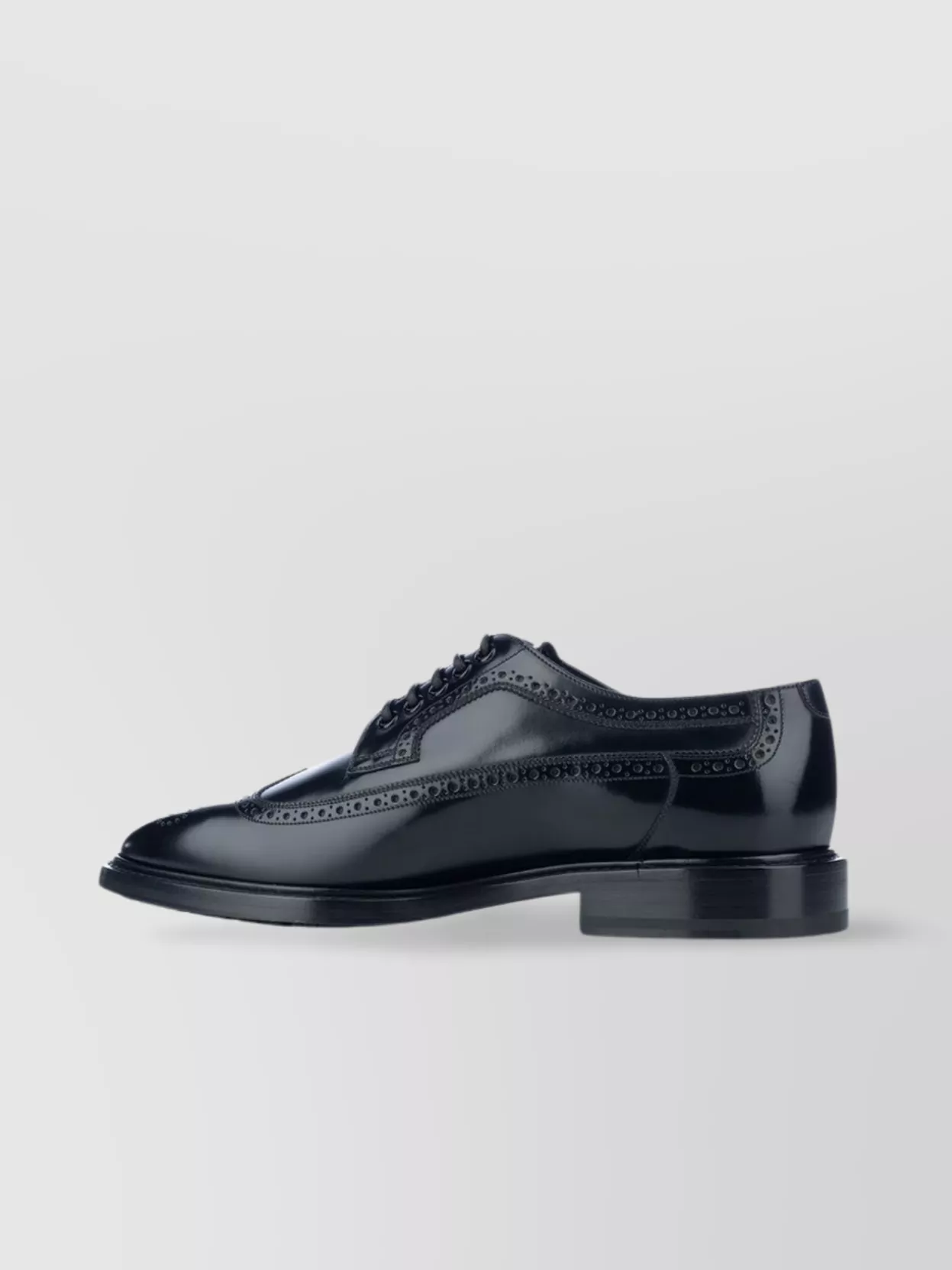 Celine Lace-up Leather Brogue Shoes In Black