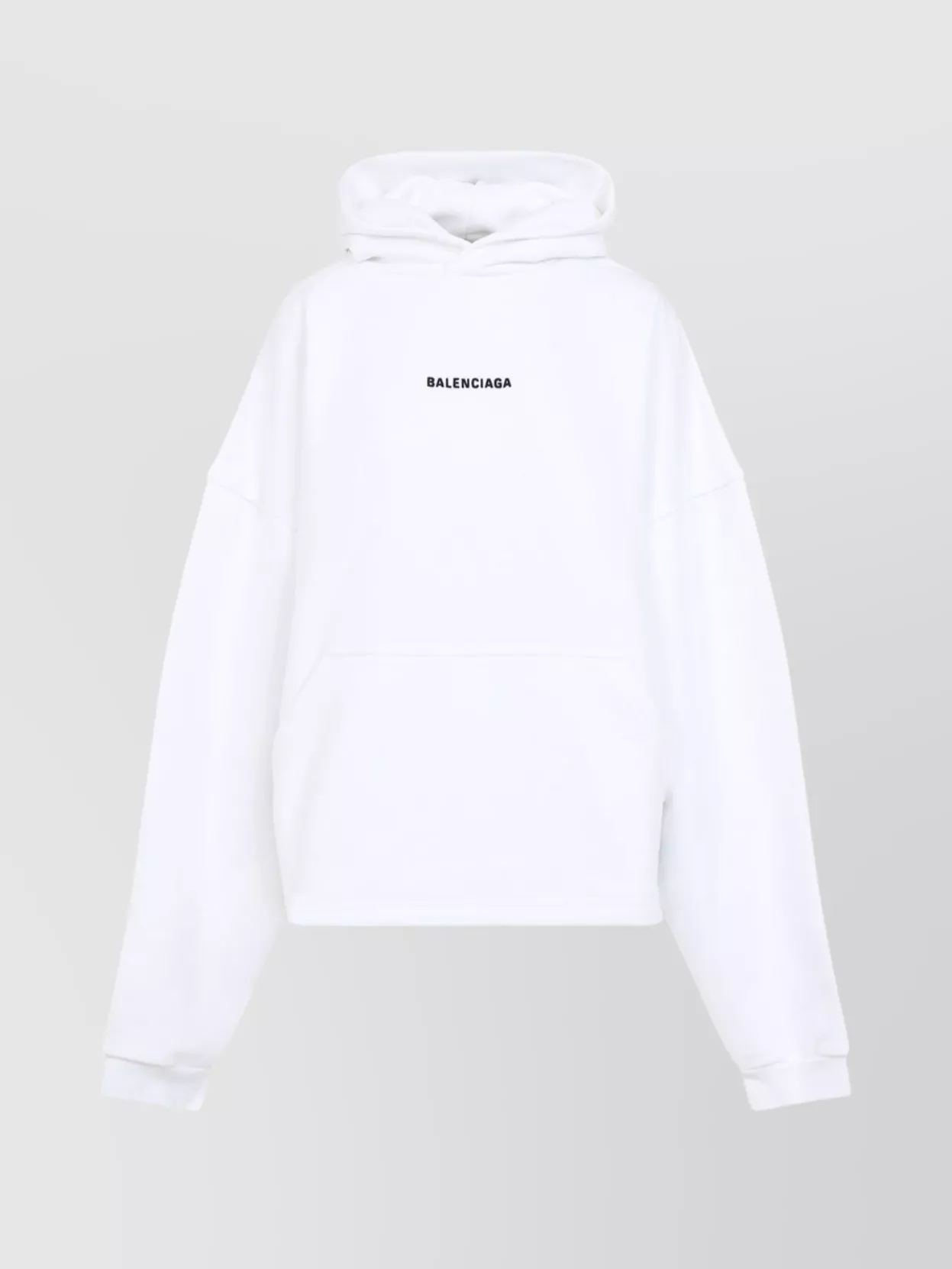 Balenciaga Cropped Cotton Hoodie Hood