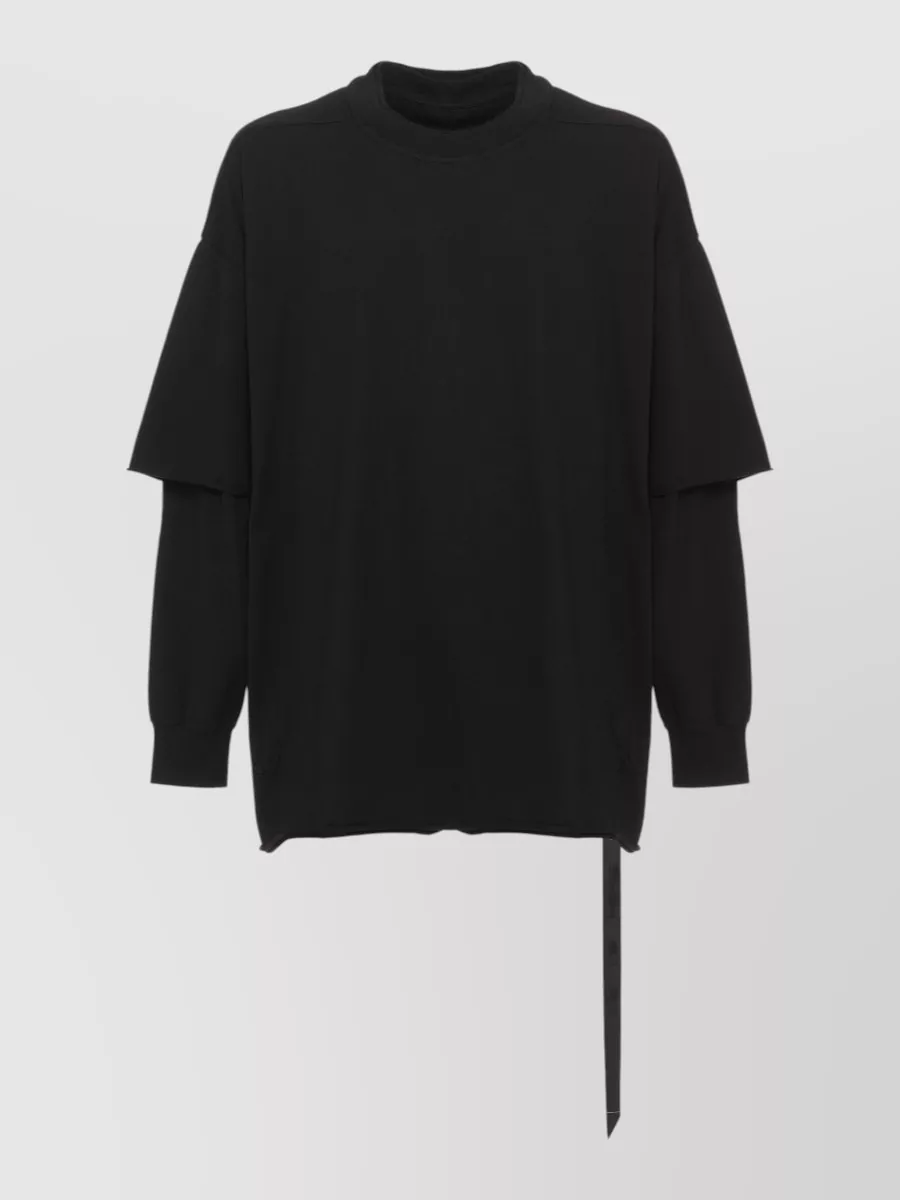 Rick Owens Drkshdw cotton layered long-sleeve t-shirt